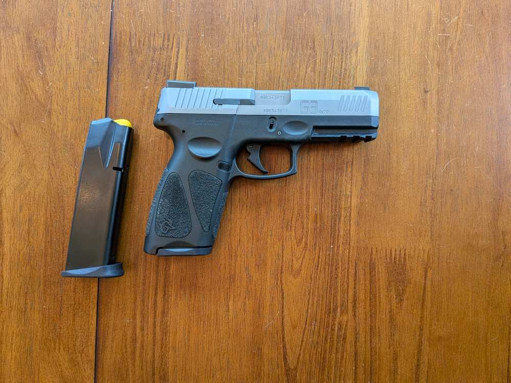 Taurus G3 9mm Stainless Slide Manual Safety w/ 17rd and 15rd Mags-img-0