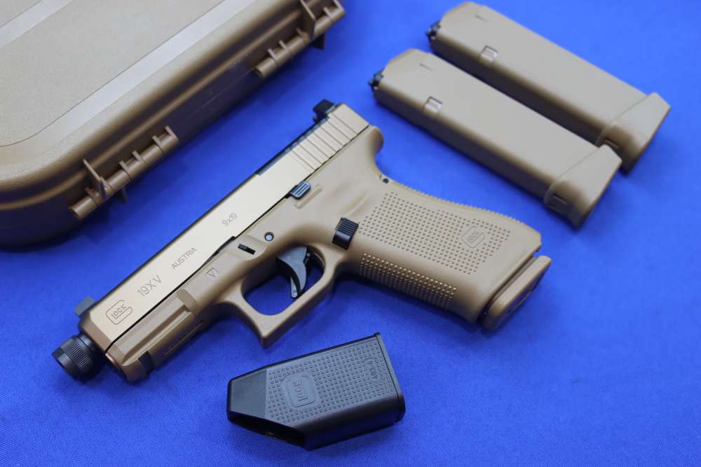 Glock Model G19X V MOS Pistol 9MM 19RD FDE PVD G19XV SA 19X THREADED DE PVD-img-1