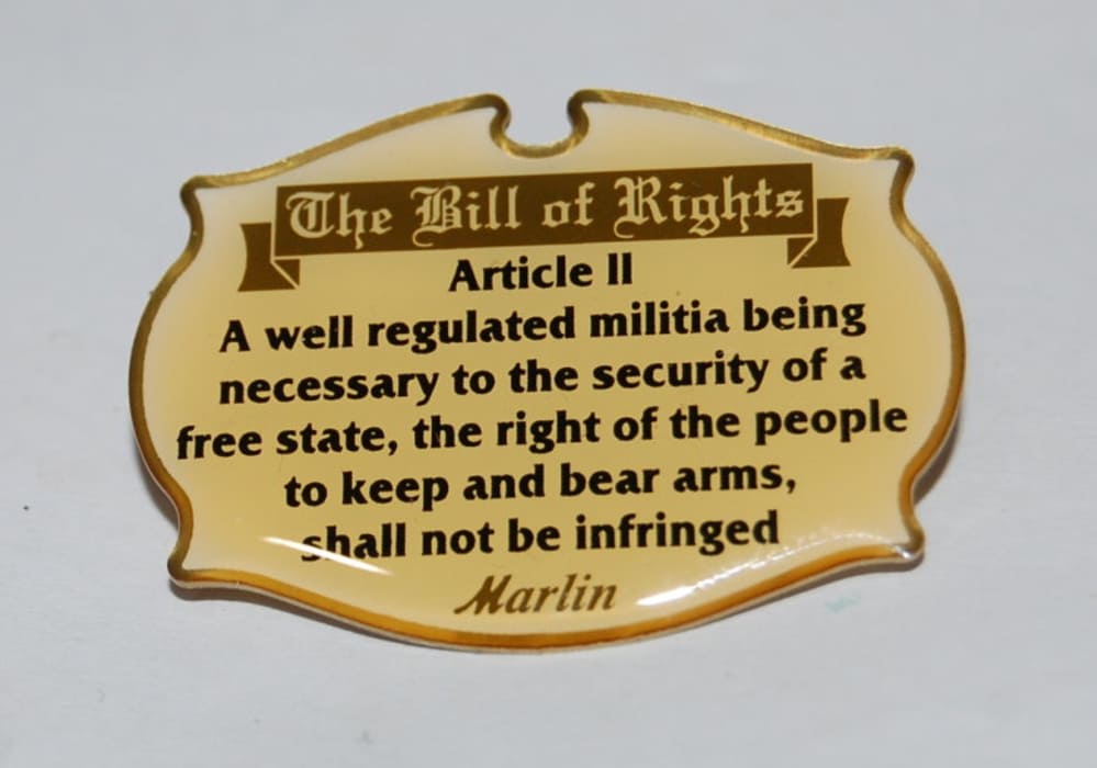 Marlin Firearms The Bill of Rights Tie Hat Lapel Pin Pinback-img-0