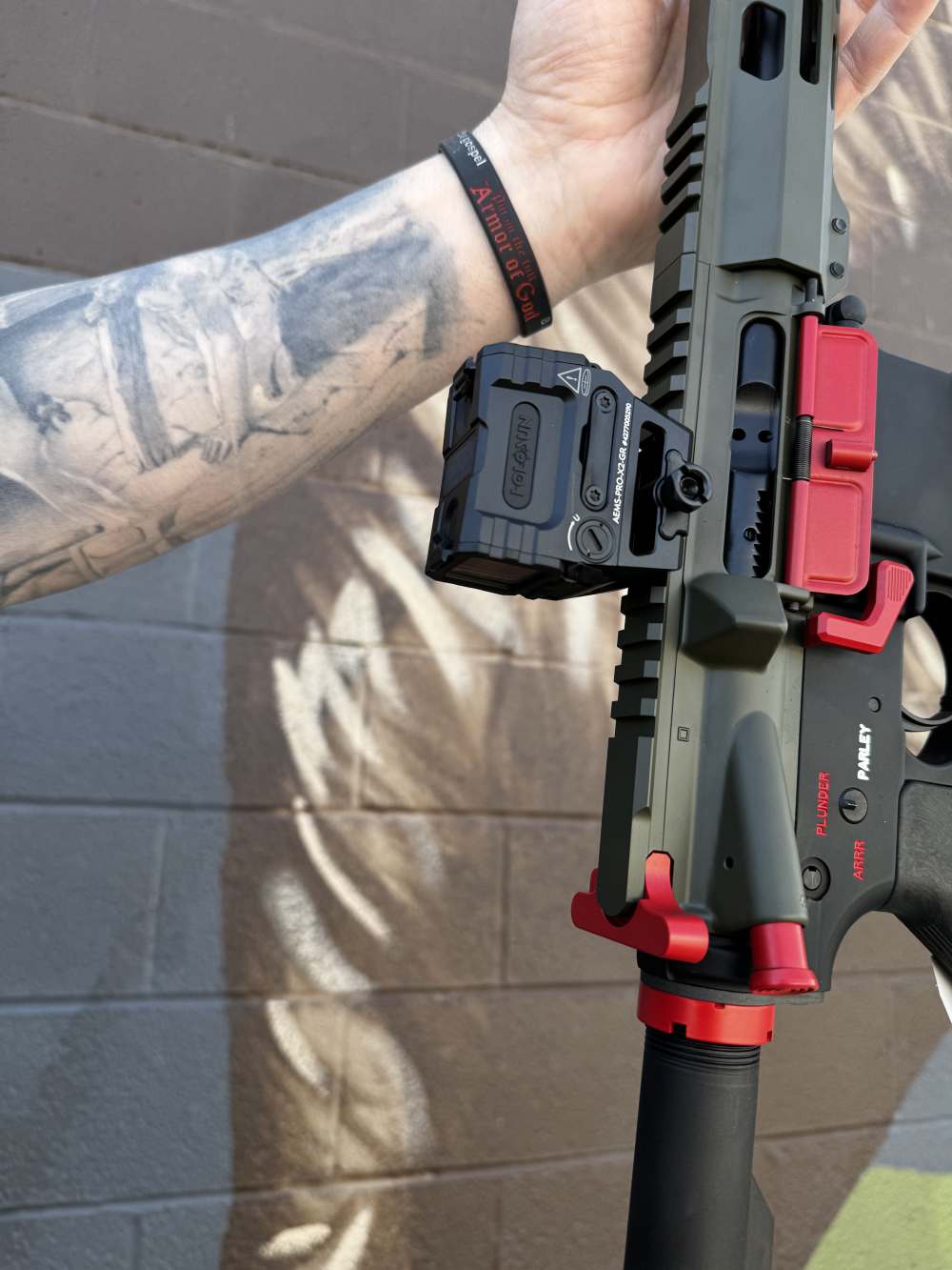Custom AR15 Spikes Tactical Calico Jack / OD Green / Red CA legal-img-6