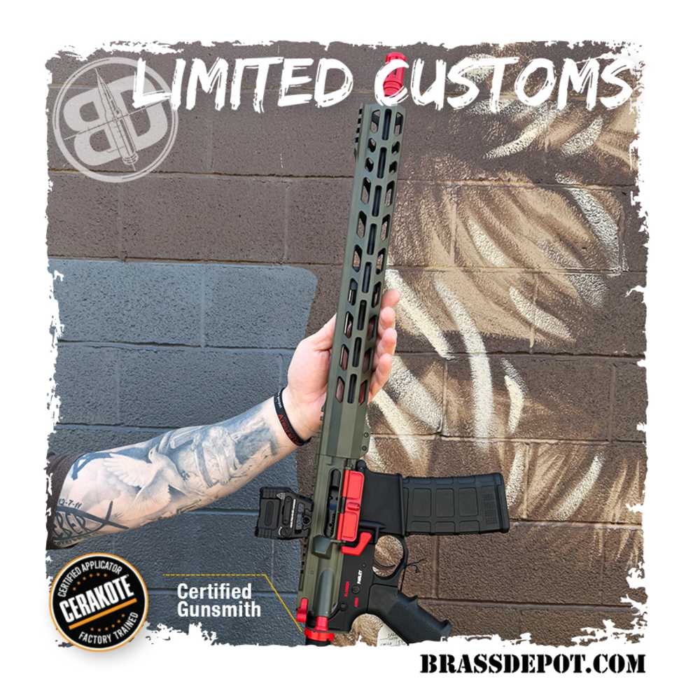 Custom AR15 Spikes Tactical Calico Jack / OD Green / Red CA legal-img-0
