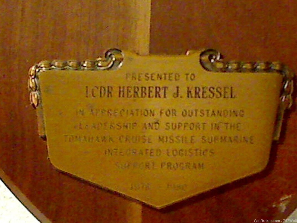 US Naval Underwater Systems Center Tomahawk Missile Named Tribute Plaque-img-2
