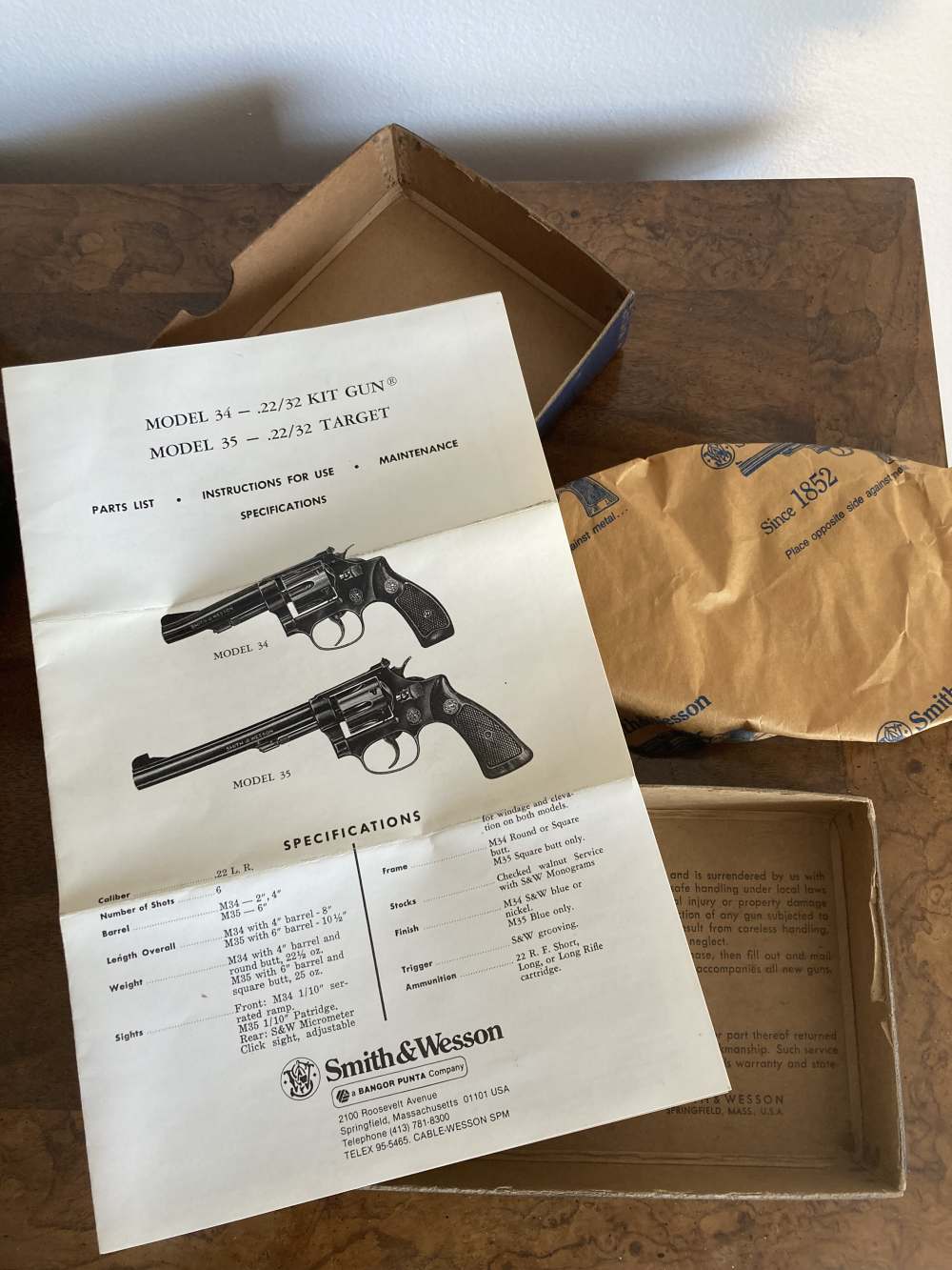 Smith & Wesson 2 Piece Box Instructions Model 34 34-1-img-4