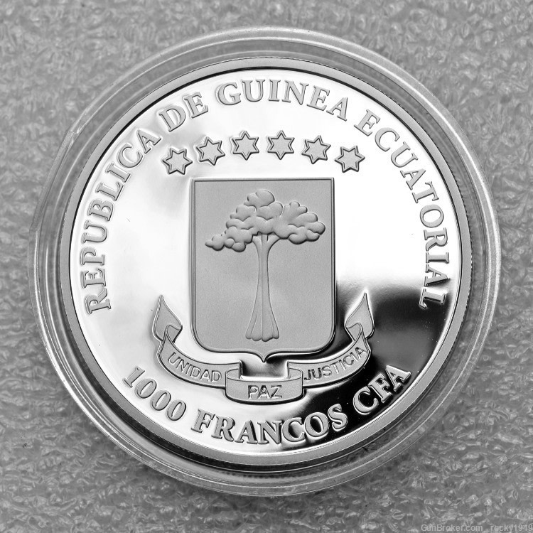 2015 - Guinea Ecuator 1,000 francs - Mariposas Exoticas 3D Butterfly  -img-1