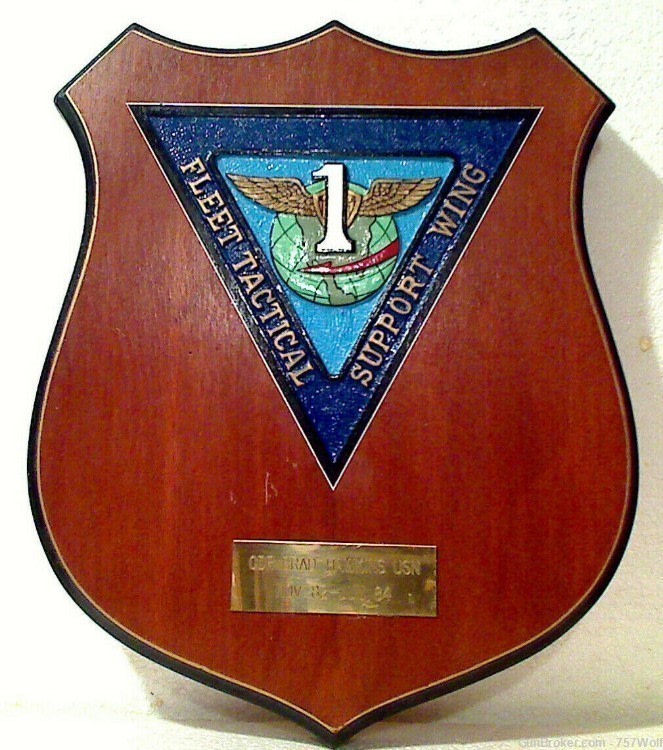 CDR John Braddock "Brad" Hawkins USN Fleet Tactical Support Wing Plaque-img-0