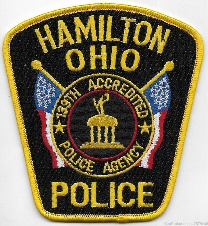 Hamilton Ohio 4 1/2" Embroidered Patch 139th Police Agency Department-img-0