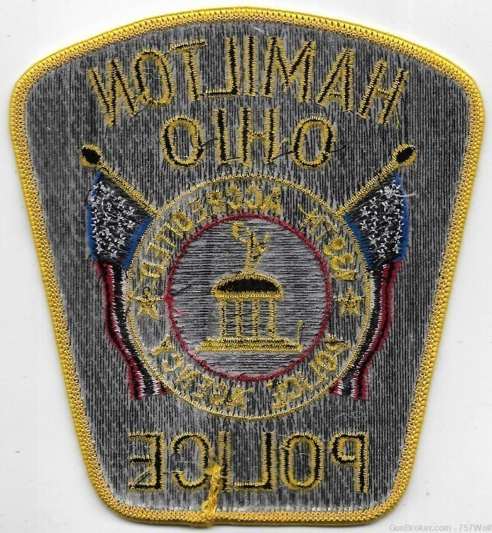 Hamilton Ohio 4 1/2" Embroidered Patch 139th Police Agency Department-img-1