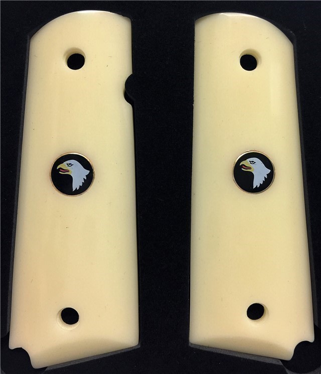 1911 grips Bonded Ivory Grips Colt Gov. Clones -img-0
