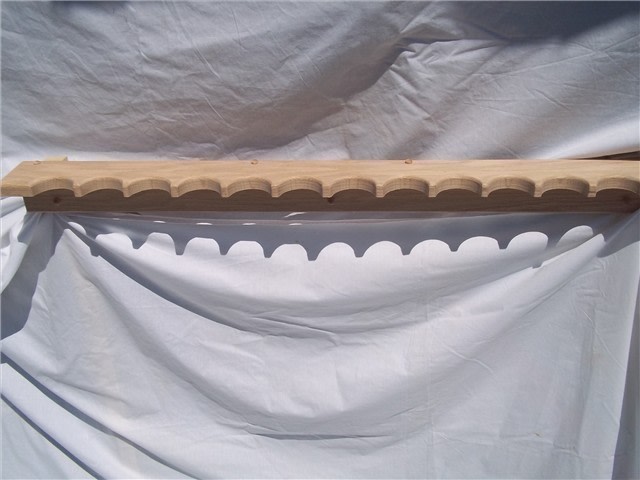 Wooden Gun Rack Red Oak for Closet Wall 36" x 2-img-2