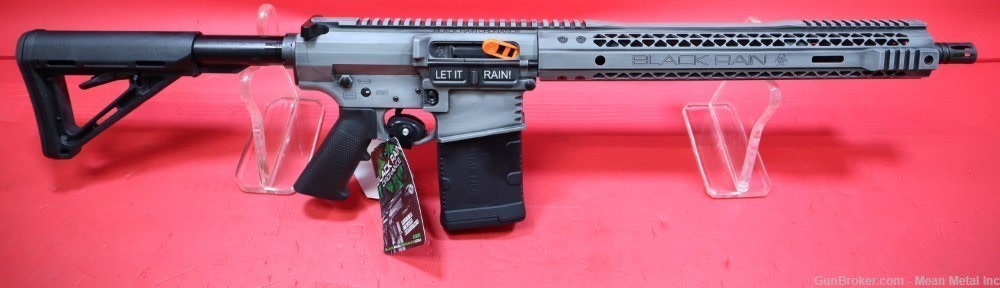 Custom Black Rain Ordnance Fallout 10 308 AR10 Battleworn Grey Cerakote 308-img-1