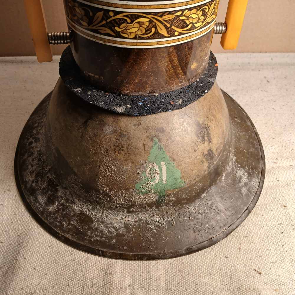WWI US Army M-1917 Doughboy Helmet Floor Stand Ashtray 91st Pine Tree -img-6