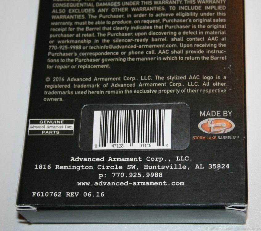 AAC Threaded Barrel For Glock 34 9mm Luger Stainless Black 64294-img-2