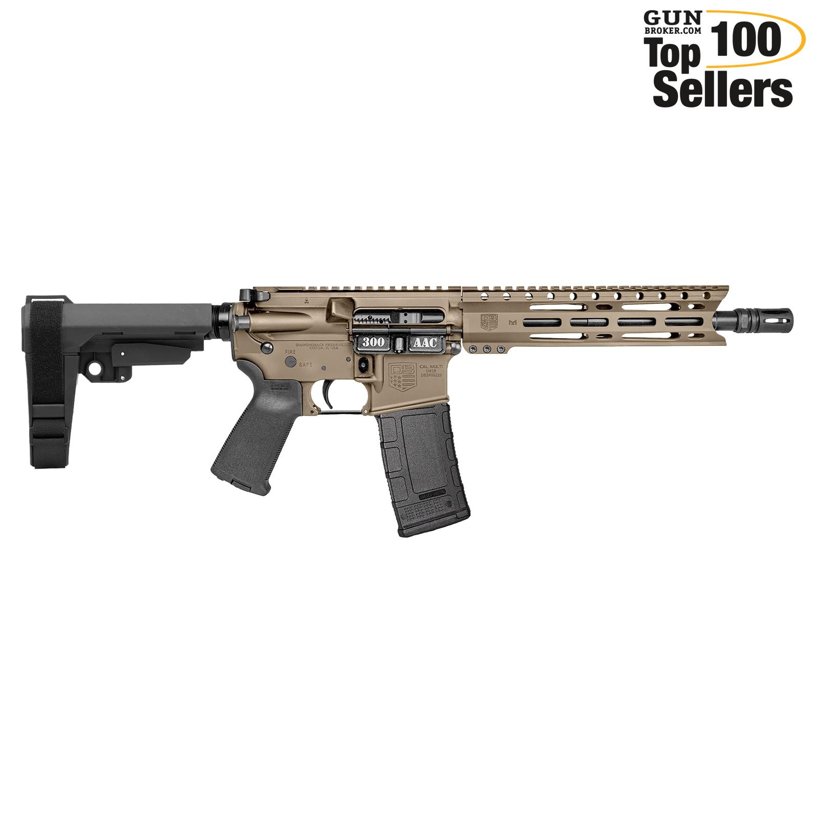 DIAMONDBACK DB15 300BLK 10in 30rd FDE Semi-Auto Pistol (DB1916B061)-img-0