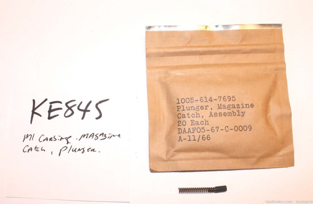 M1 Carbine Magazine Catch Plunger Assembly, One Seal Package of 20 - #KE485-img-0