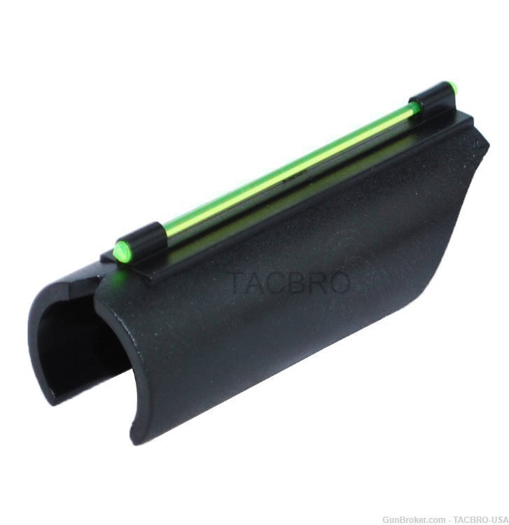 TACBRO Shotgun 12GA/20GA Snap-on Green Fiber Optic Universal Front Sight-img-0