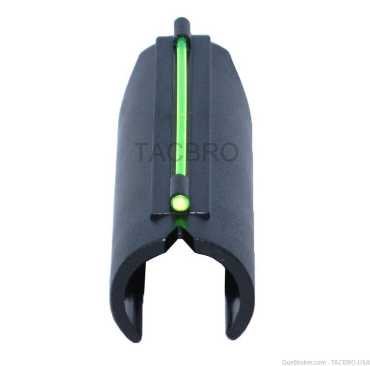TACBRO Shotgun 12GA/20GA Snap-on Green Fiber Optic Universal Front Sight-img-3