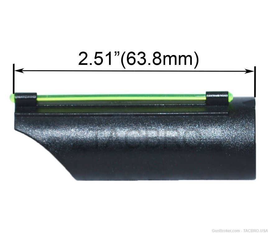 TACBRO Shotgun 12GA/20GA Snap-on Green Fiber Optic Universal Front Sight-img-2