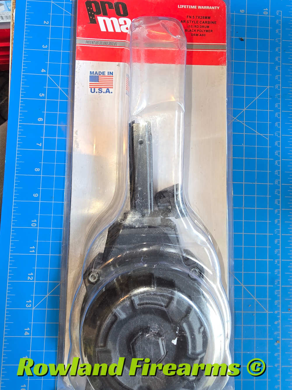 Promag AR15 fn 5.7x28MM 55 Round Black Drum Magazine-img-0
