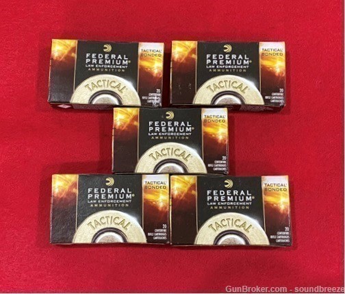 Federal Premium Law Enforcement Tactical Bonded 62gr 223 Rem. 5 Boxes-img-0