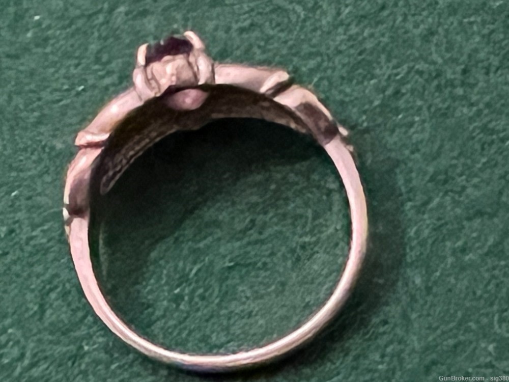 VINTAGE 14K GOLD AND STERLING SILVER AMETHYST RING, SIZE 7-img-11