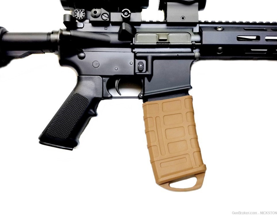 2 Light Brown Rubber Sleeves for AR15 M4 .223 .300blk 5.56mm 30 Rd Magazine-img-5