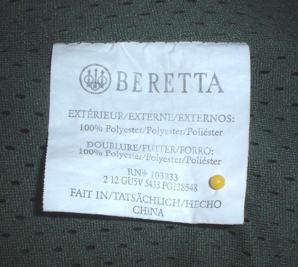 Beretta green fleece jacket size XX-LARGE; nice shape!-img-0