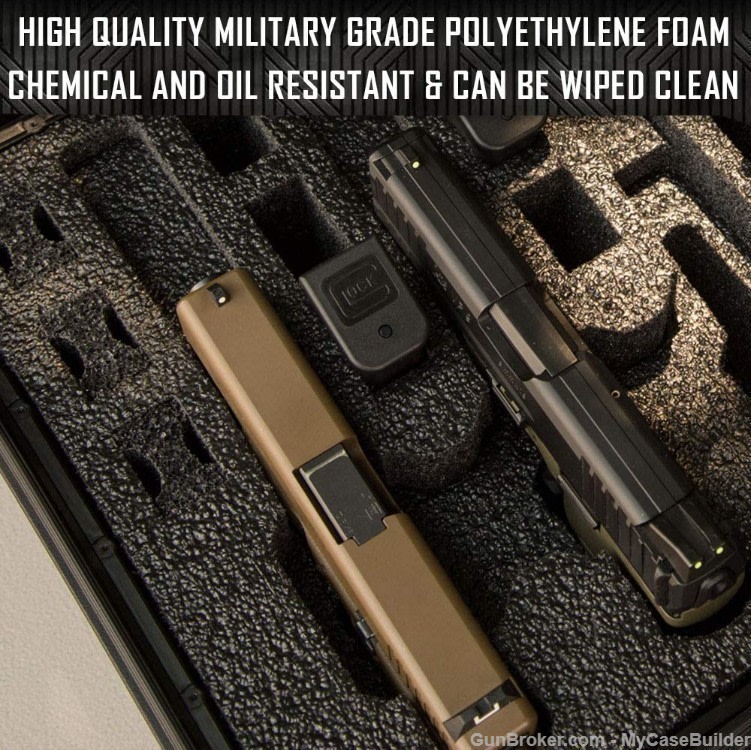 3 Pistol 12 Magazine + Storage DORO Waterproof Case w/ Blue Topguard Foam-img-6
