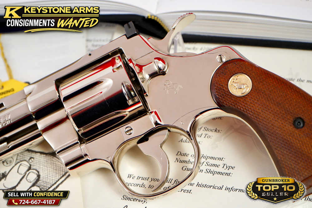 KING OF SNAKE GUNS 3" NICKEL COLT PYTHON DOCUMENTED IN BOOK NIB GRAIL-img-6