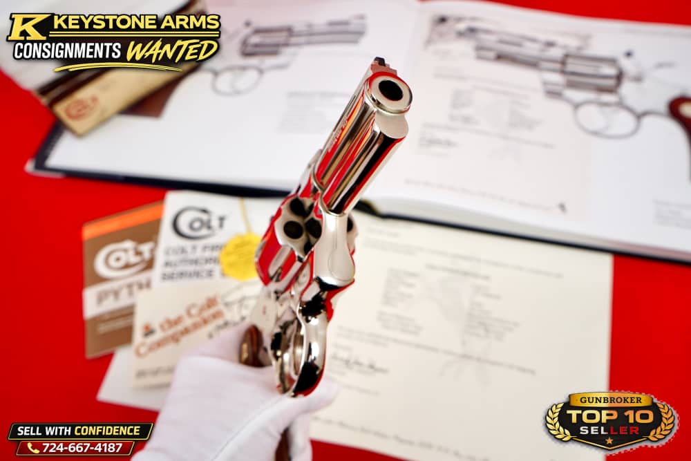 KING OF SNAKE GUNS 3" NICKEL COLT PYTHON DOCUMENTED IN BOOK NIB GRAIL-img-21