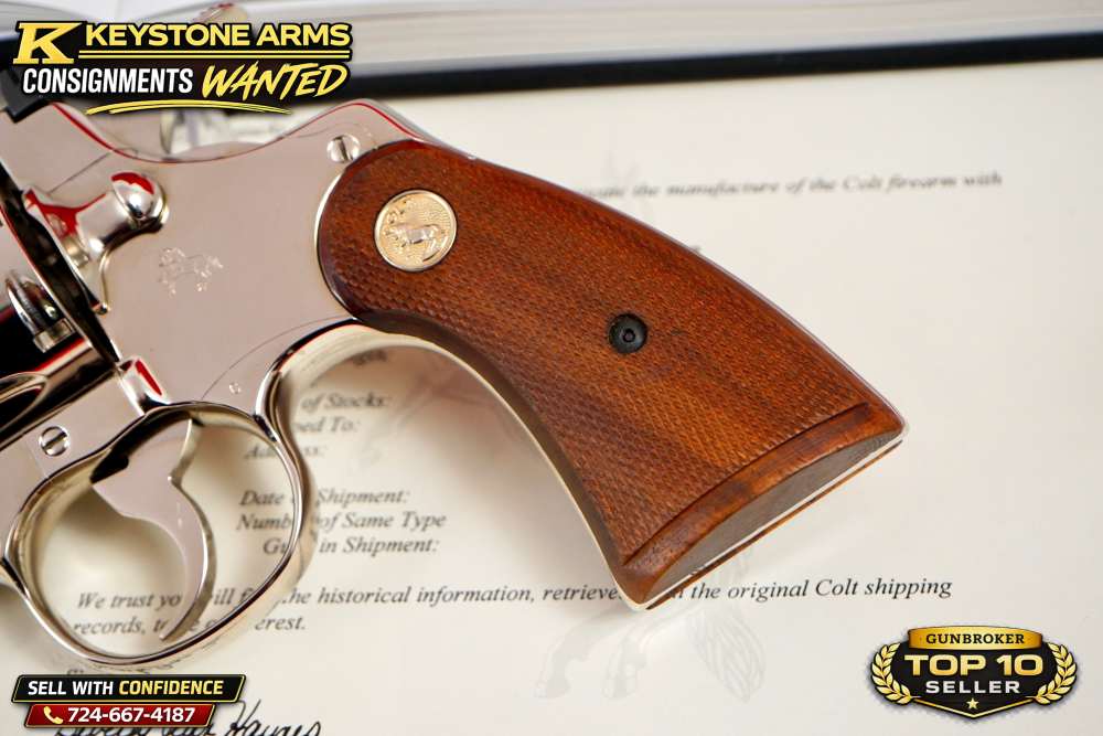 KING OF SNAKE GUNS 3" NICKEL COLT PYTHON DOCUMENTED IN BOOK NIB GRAIL-img-7
