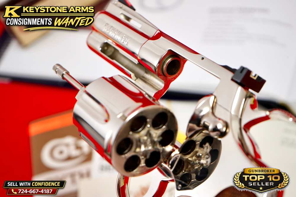 KING OF SNAKE GUNS 3" NICKEL COLT PYTHON DOCUMENTED IN BOOK NIB GRAIL-img-17