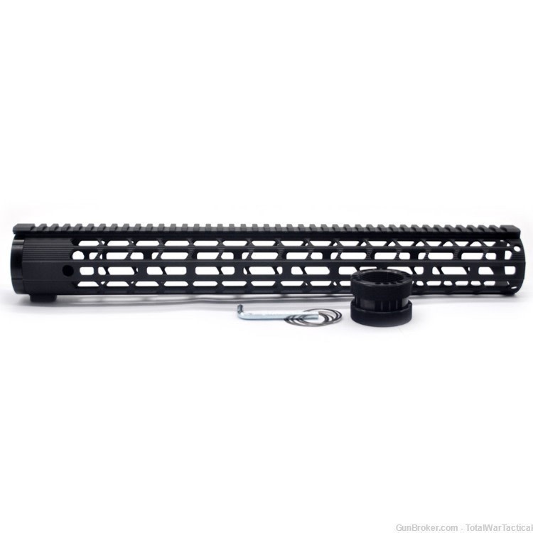 17" AR10 308 Low Profile MLOK MLOCK Free Float Handguard Rail 7.62 AR-10-img-2