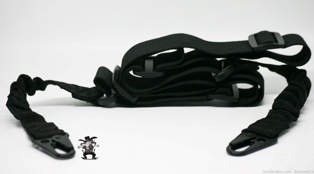 Tactical Double Bungee  Rifle Carry Strap  AR15 / AR10 / WASR  Adjustable-img-0