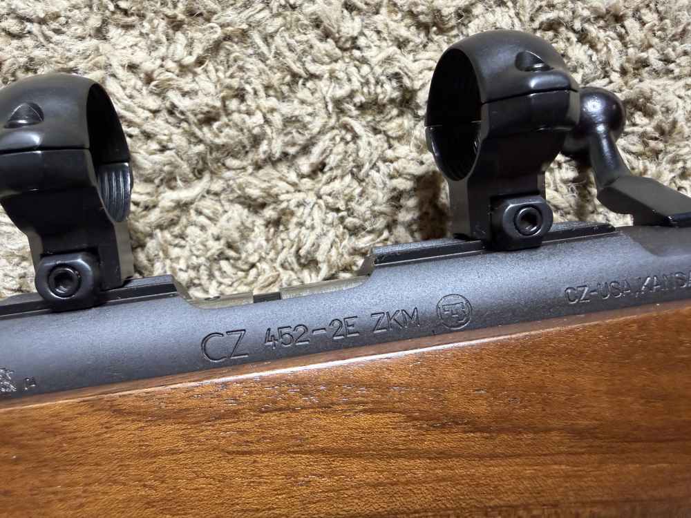 Like new CZ 452-2E-ZKM heavy barrel 17 hm2 mach 2 RARE! Trades!-img-9