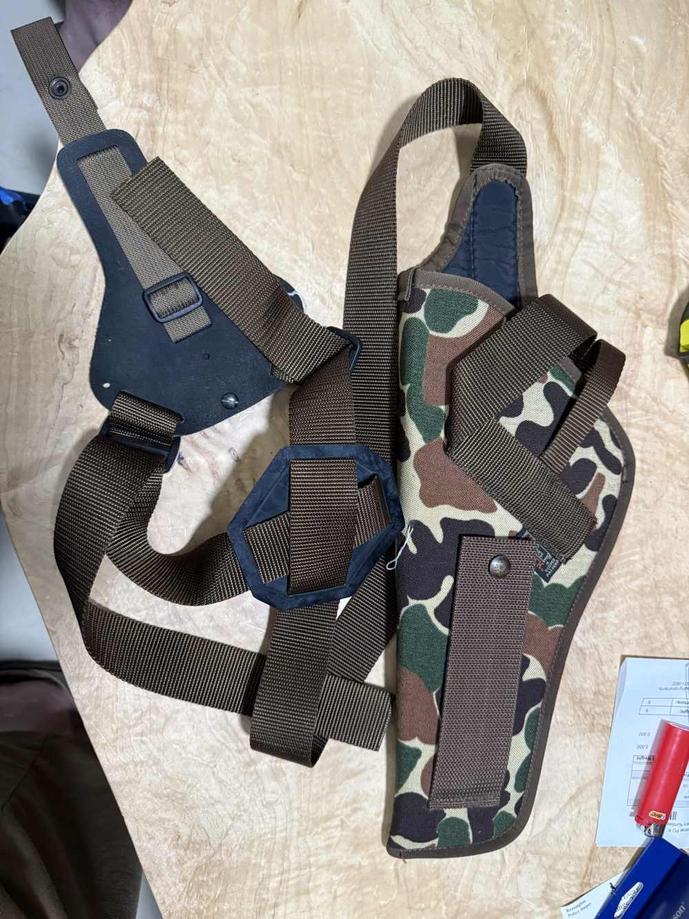 Uncle Mike's Sidekick SIZE 4 SCOPED - Vertical Shoulder Holster Camouflage-img-0