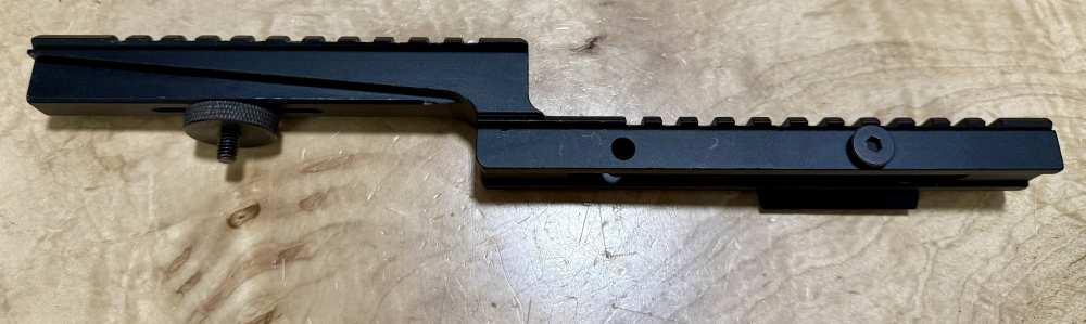 AR15 / M16 Z-Style Rail Carry Handle Mount, Black Aluminum Used-img-2