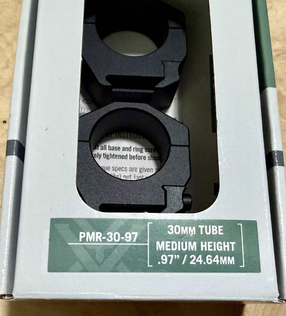 Vortex Precision Series PMR 30-97 Rings Medium Height, Black New-img-2
