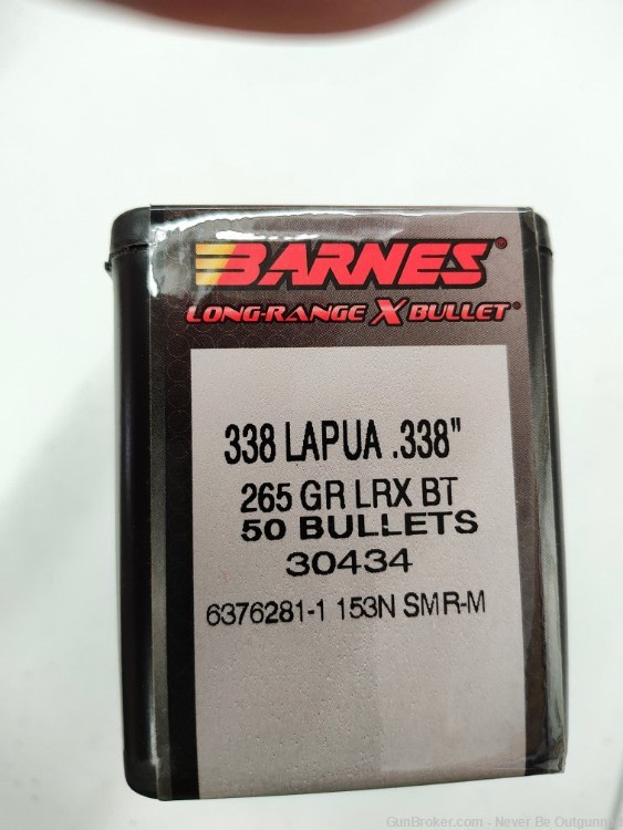 Barnes LRX 338 Lapua 265 gr LRX BT 50 count-img-0