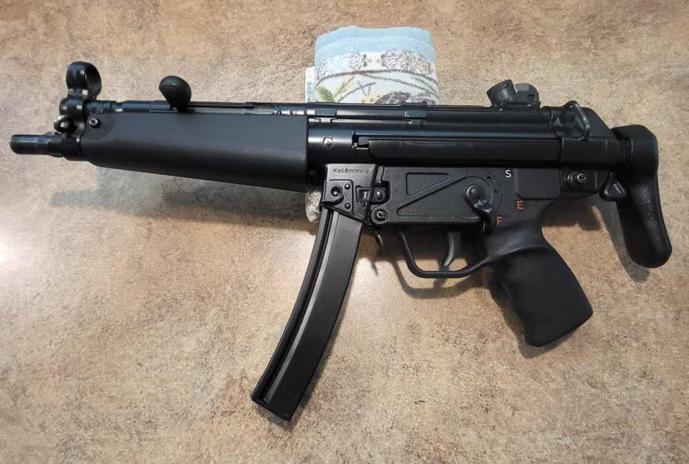 HK MP5 Machine Gun - Transferable Registered Receiver 9mm - Double Push Pin-img-0