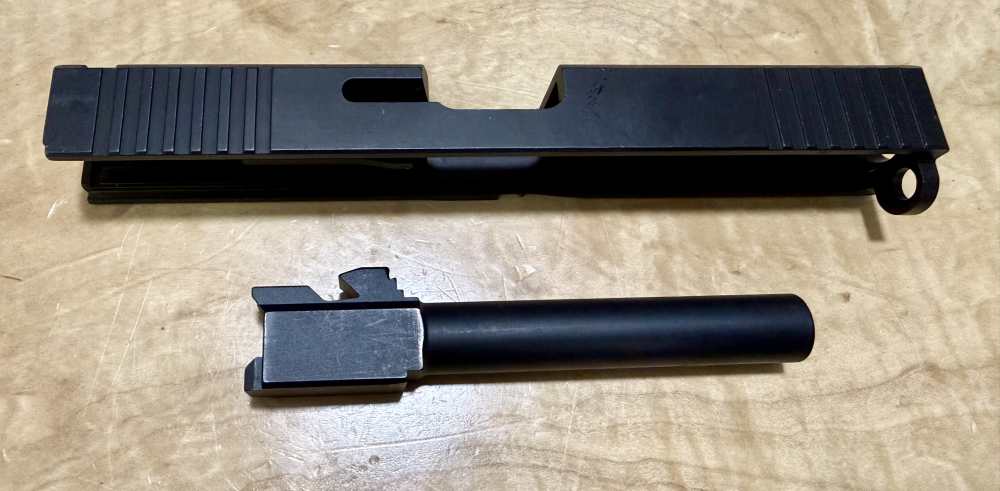 P80 9mm Glock 17 Gen 3 Stripped Slide Front/Rear Serations With Barrel-img-0