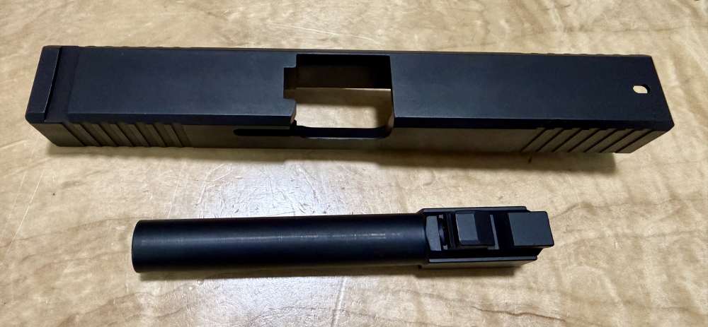 P80 9mm Glock 17 Gen 3 Stripped Slide Front/Rear Serations With Barrel-img-21