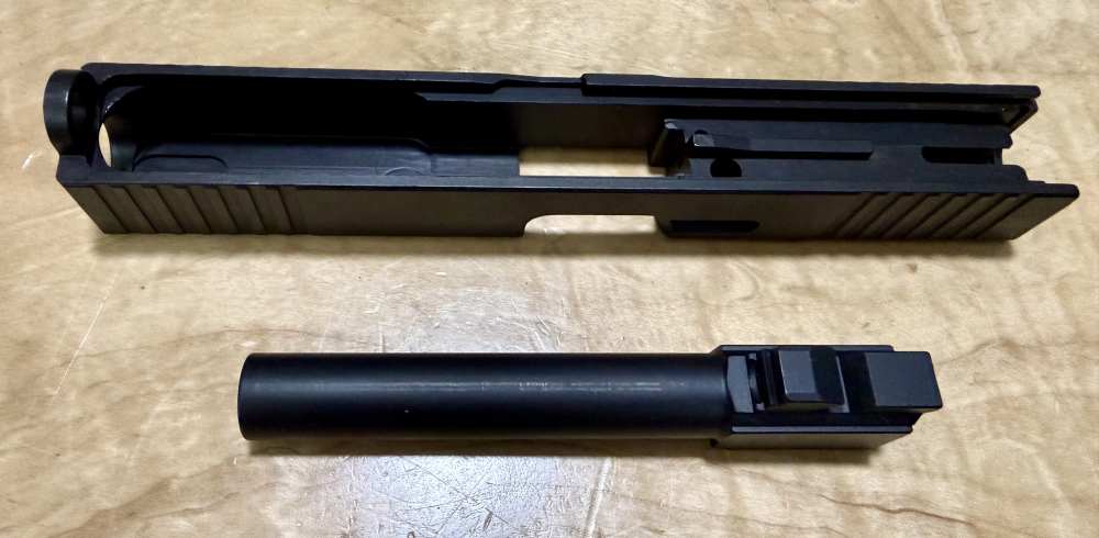 P80 9mm Glock 17 Gen 3 Stripped Slide Front/Rear Serations With Barrel-img-5