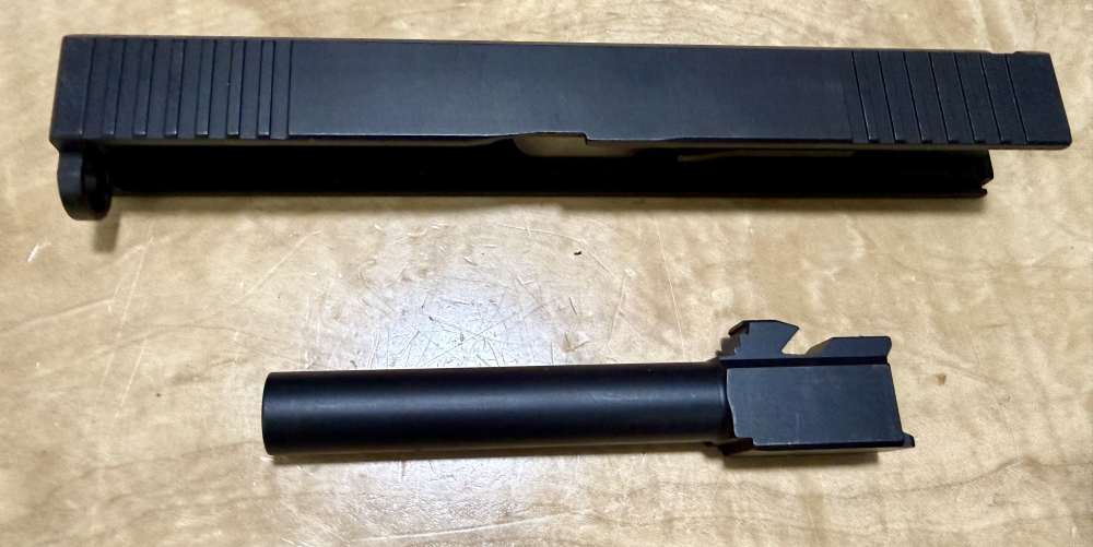 P80 9mm Glock 17 Gen 3 Stripped Slide Front/Rear Serations With Barrel-img-2