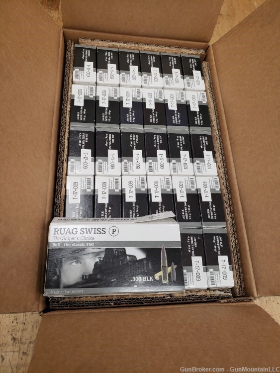 .300 Blackout 146gr Swiss P Ball FMJ sniper grade 600 rounds-img-0