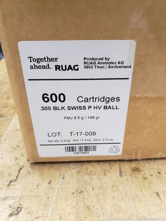 .300 Blackout 146gr Swiss P Ball FMJ sniper grade 600 rounds-img-3