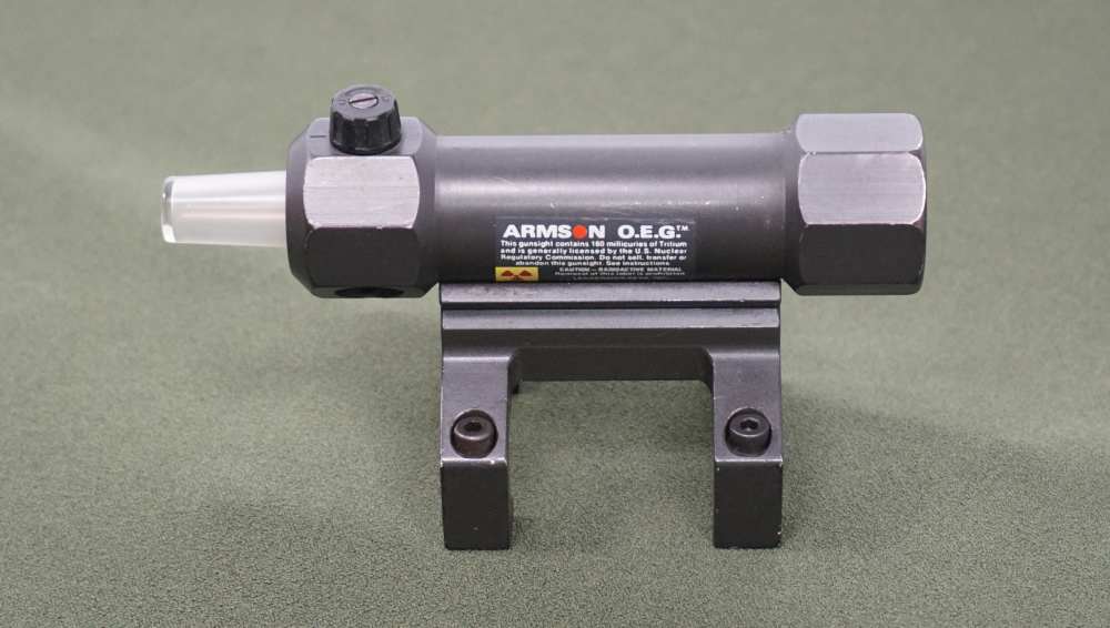 Vintage Armson OEG Tritium Sight with UZI Mount – Early Serial No. 001836-img-0
