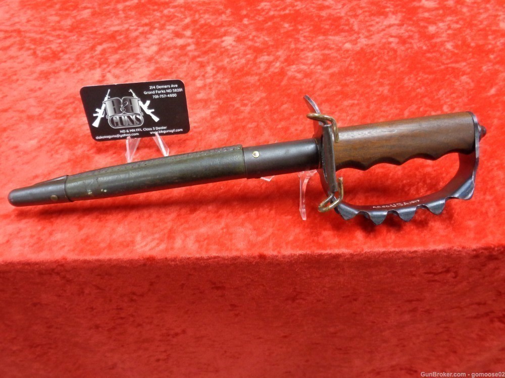 RARE US 1917 Trench Knife AC Co World War 1 WWI Knuckle Dagger WE TRADE BUY-img-6