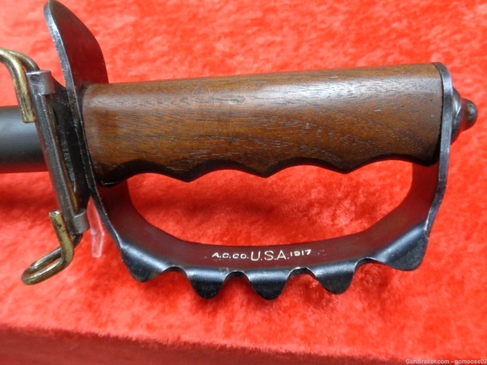 RARE US 1917 Trench Knife AC Co World War 1 WWI Knuckle Dagger WE TRADE BUY-img-7