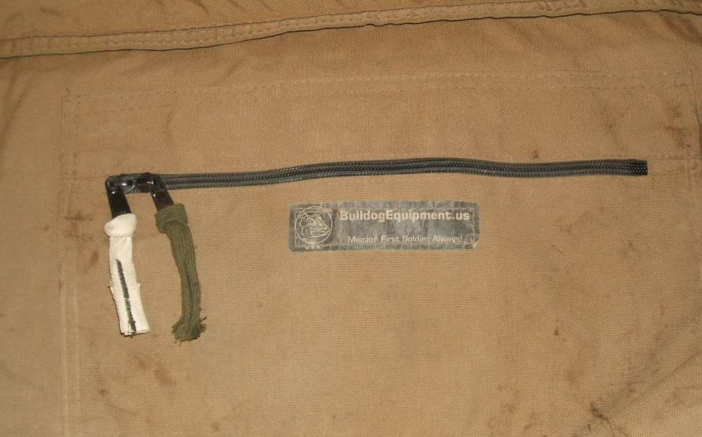 Vintage Bulldog brand soft rifle case & shooting mat, khaki canvas-img-3