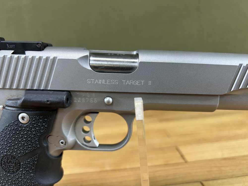 Kimber Stainless Target II 1911 Pistol .45 ACP Semi Auto Two Mags VGC Hogue-img-15